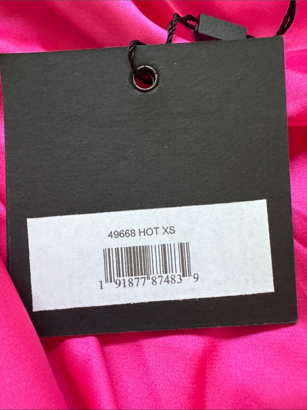 NWT Mac Duggal Sz XS One-Shoulder Hot Pink High-Low Ruffle Gown 49668 - Picture 4 of 4